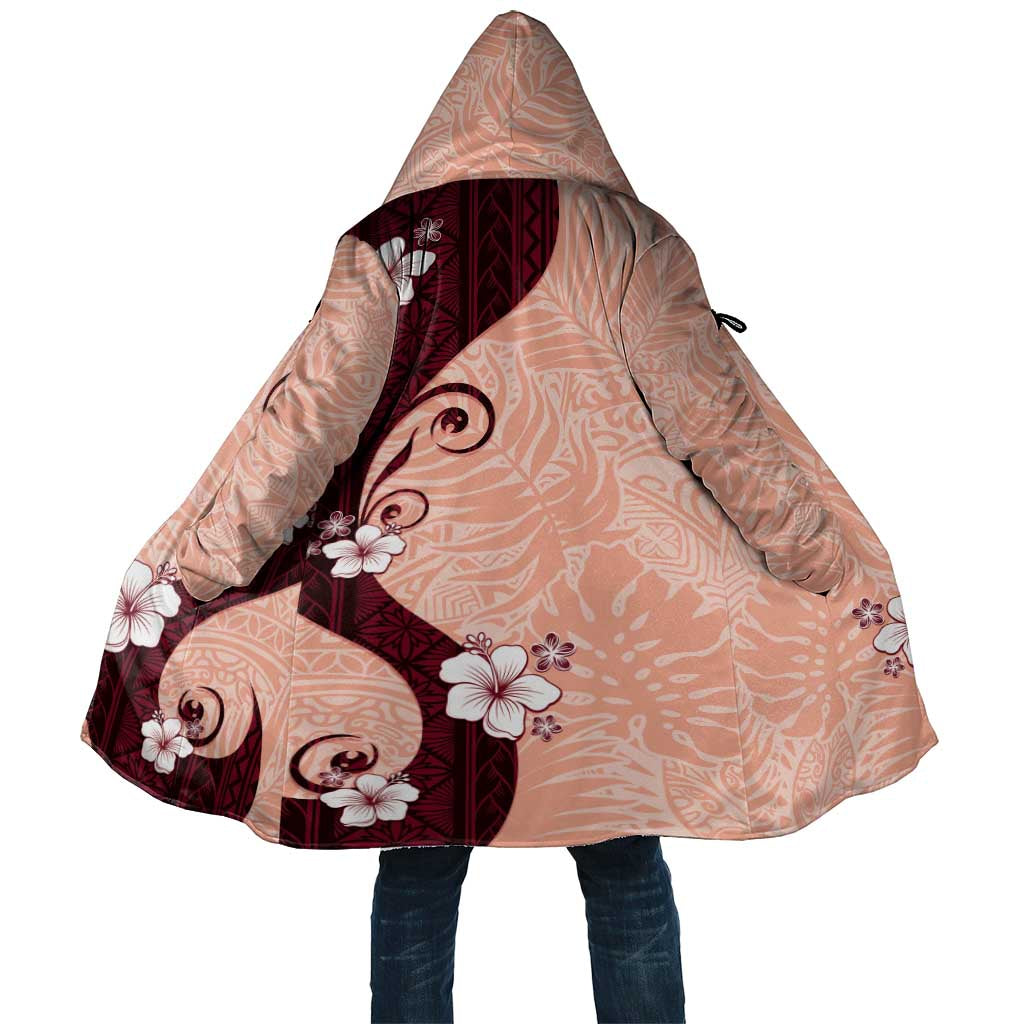 Polynesia Hibiscus Cloak Rose Bud Curve Motif - Polynesian Pride
