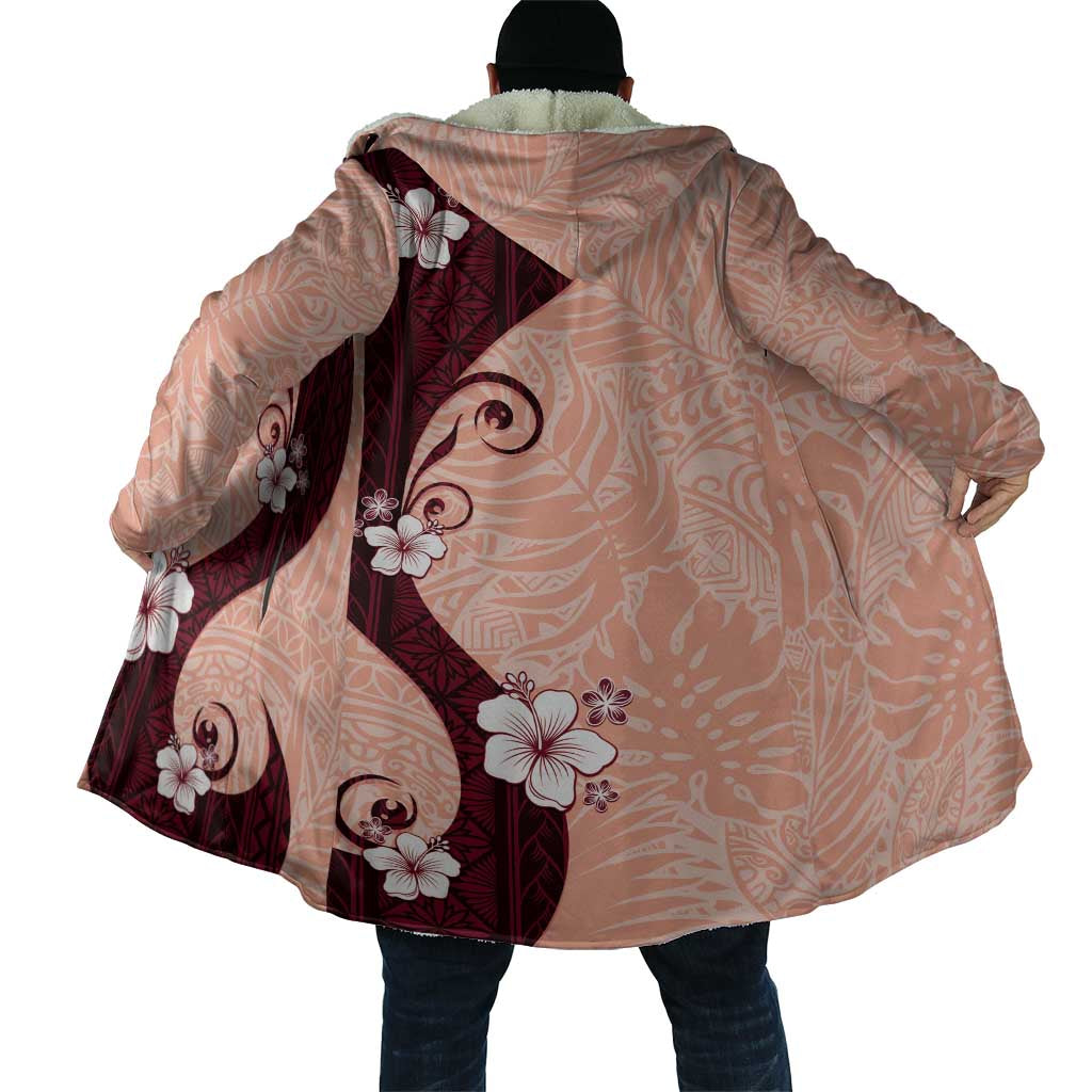 Polynesia Hibiscus Cloak Rose Bud Curve Motif - Polynesian Pride
