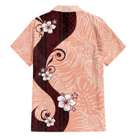 Polynesia Hibiscus Family Matching Short Sleeve Bodycon Dress and Hawaiian Shirt Rose Bud Curve Motif LT05 - Polynesian Pride