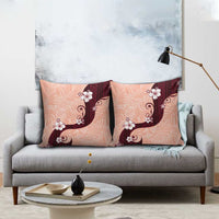 Polynesia Hibiscus Pillow Cover Rose Bud Curve Motif - Polynesian Pride