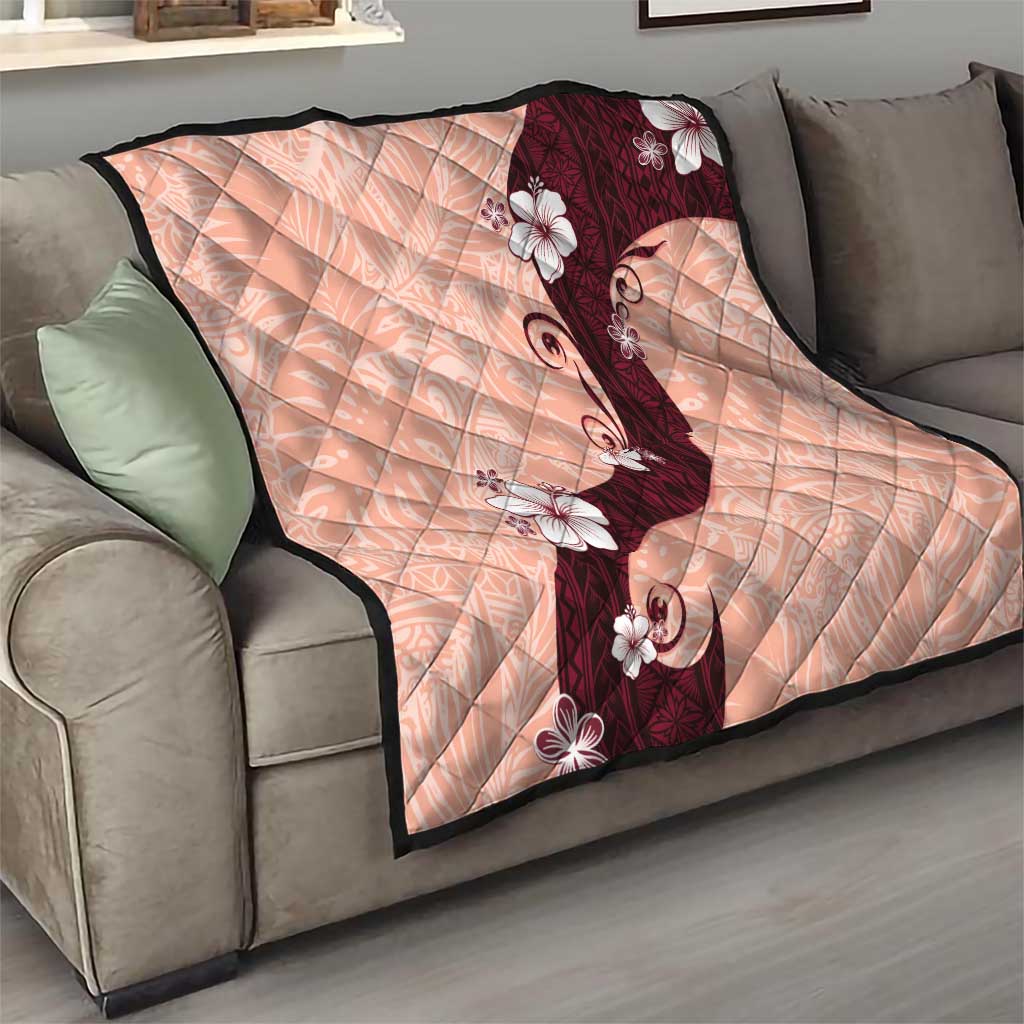 Polynesia Hibiscus Quilt Rose Bud Curve Motif - Polynesian Pride