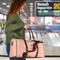 Polynesia Hibiscus Travel Bag Rose Bud Curve Motif - Polynesian Pride