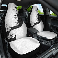 Polynesia Hibiscus Car Seat Cover White Curve Motif LT05 One Size White - Polynesian Pride