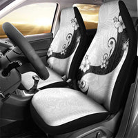 Polynesia Hibiscus Car Seat Cover White Curve Motif LT05 - Polynesian Pride