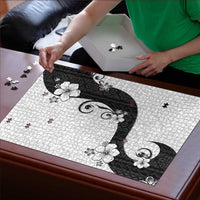 Polynesia Hibiscus Puzzle White Curve Motif - Polynesian Pride