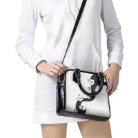 Polynesia Hibiscus Shoulder Handbag White Curve Motif - Polynesian Pride
