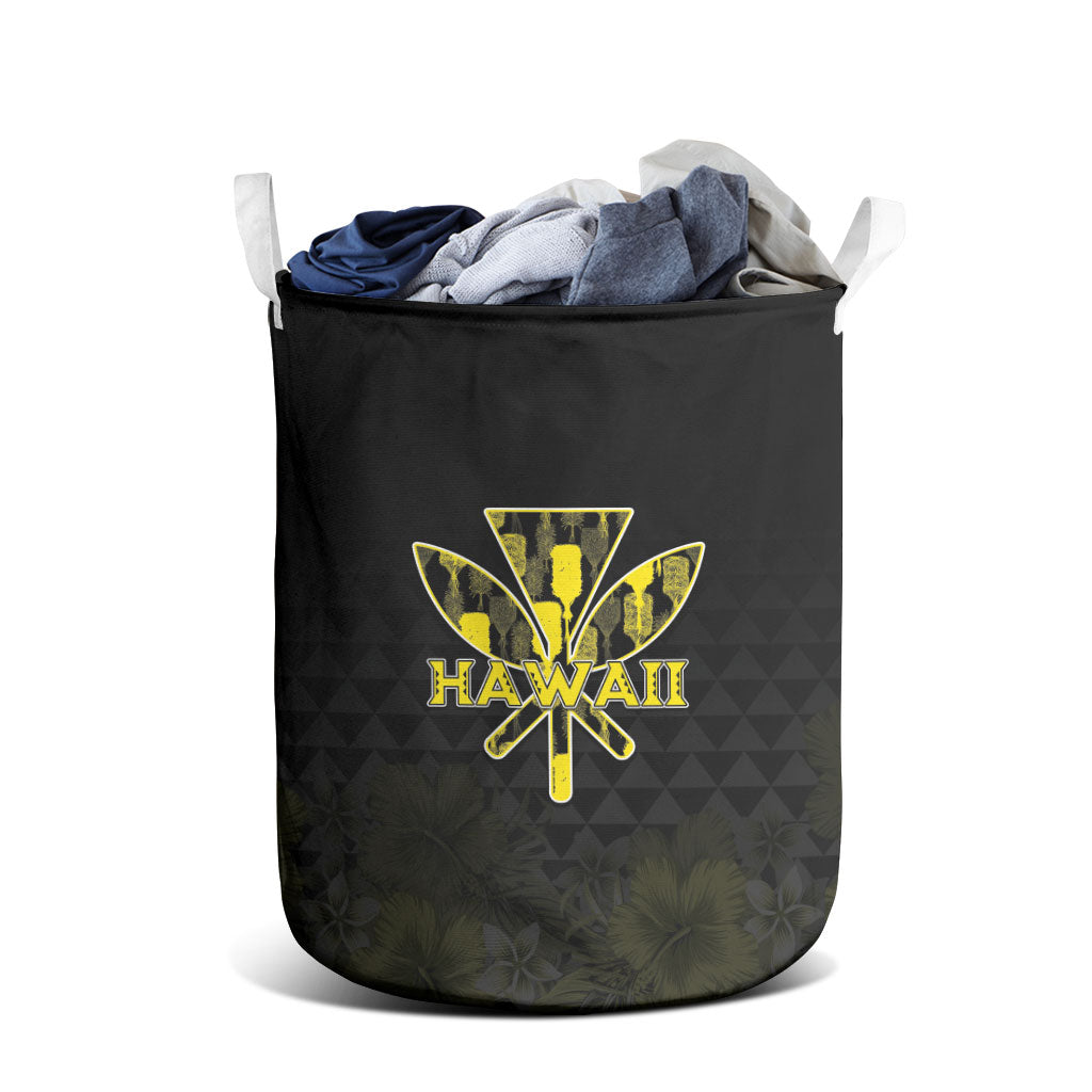 Aloha Hawaii Kahili Laundry Basket Kanaka Maoli With Kakau Pattern LT05 - Polynesian Pride