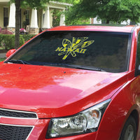 Aloha Hawaii Kahili Auto Sun Shade Kanaka Maoli With Kakau Pattern LT05 - Polynesian Pride