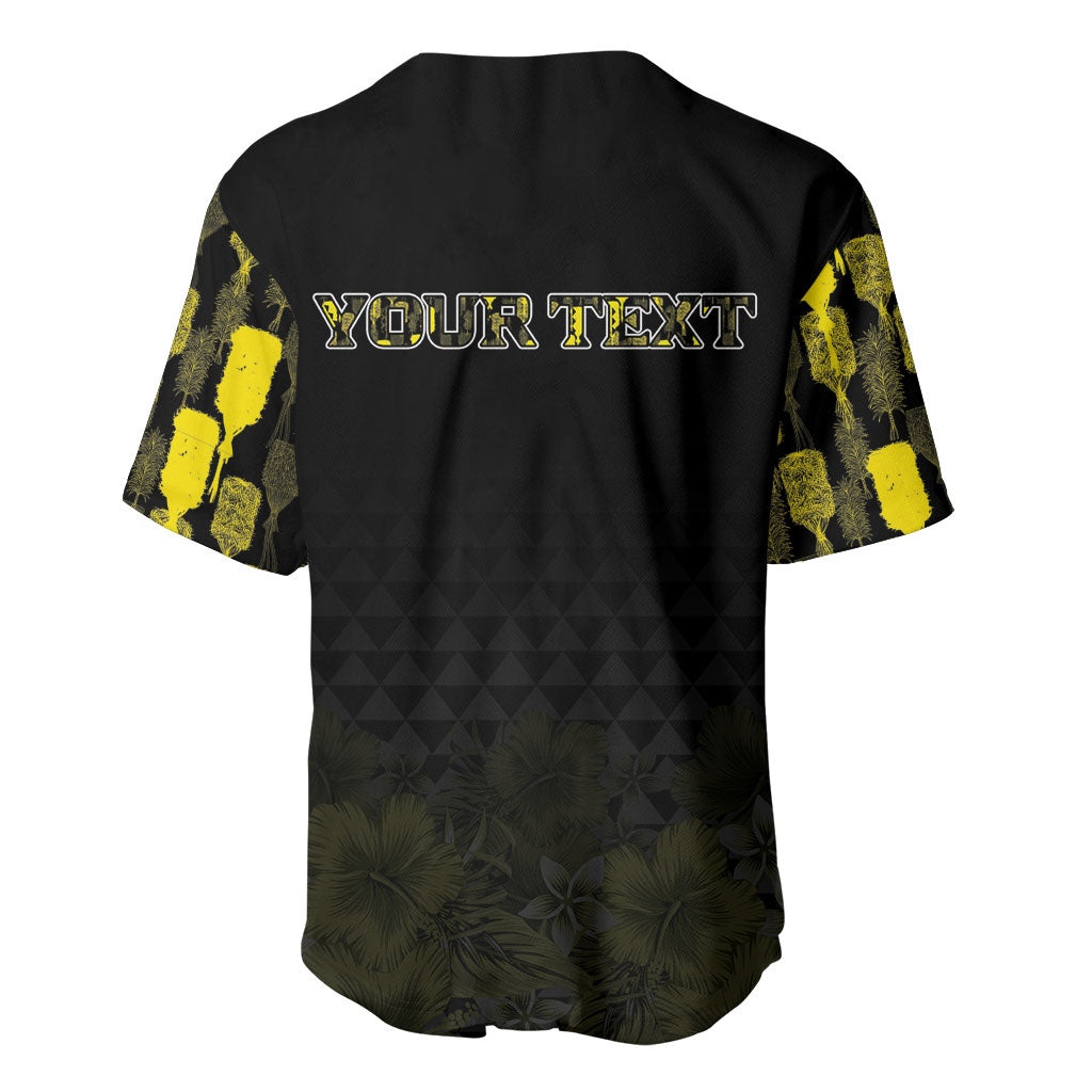 Personalised Aloha Hawaii Kahili Baseball Jersey Kanaka Maoli With Kakau Pattern LT05 - Polynesian Pride