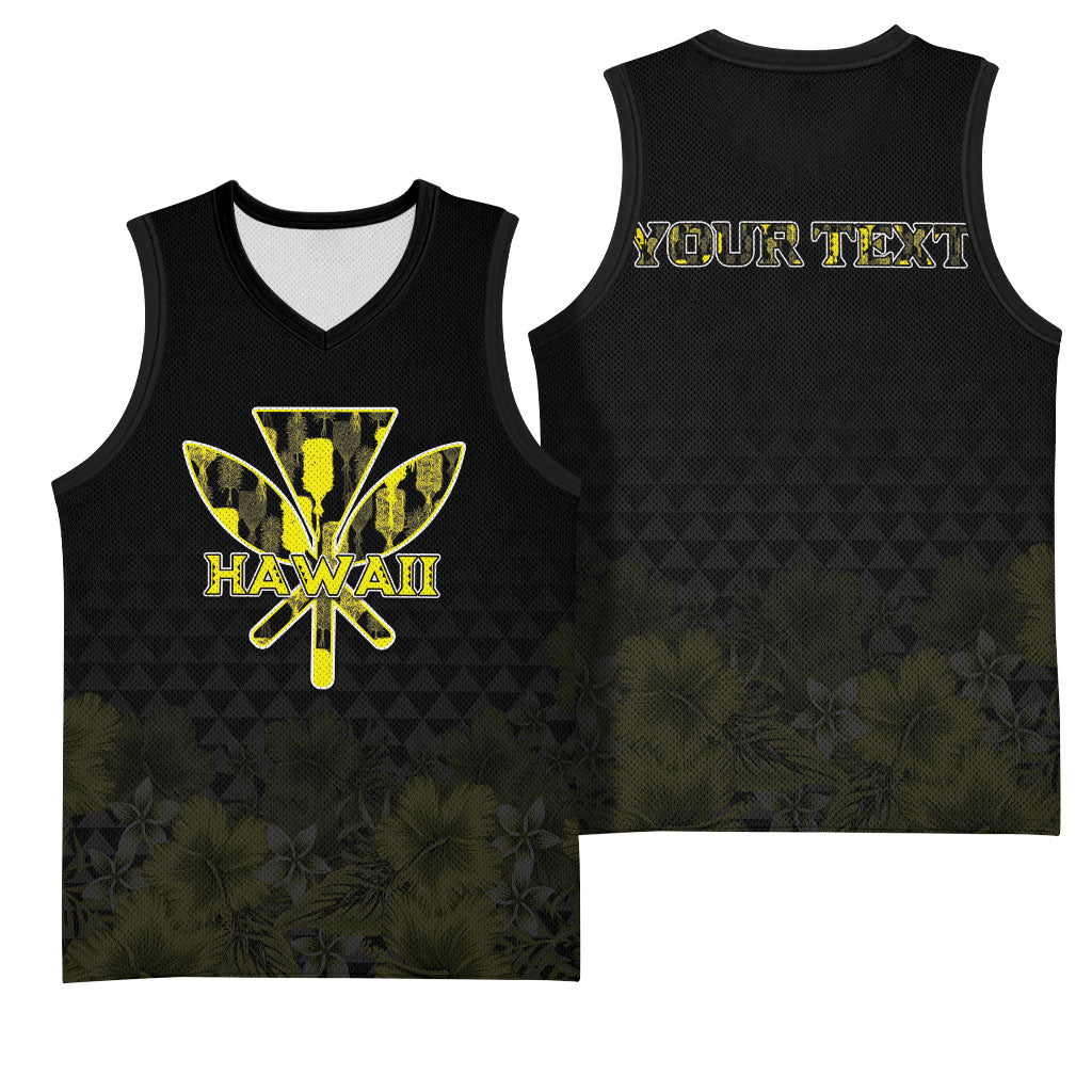Personalised Aloha Hawaii Kahili Basketball Jersey Kanaka Maoli With Kakau Pattern LT05 - Polynesian Pride