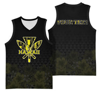 Personalised Aloha Hawaii Kahili Basketball Jersey Kanaka Maoli With Kakau Pattern LT05 - Polynesian Pride