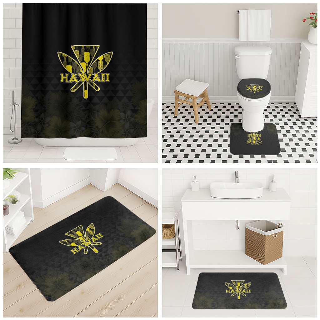 Aloha Hawaii Kahili Bathroom Set Kanaka Maoli With Kakau Pattern LT05 - Polynesian Pride
