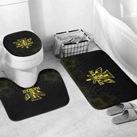 Aloha Hawaii Kahili Bathroom Set Kanaka Maoli With Kakau Pattern LT05 Mat Set Only (3 pcs) One Size Black - Polynesian Pride