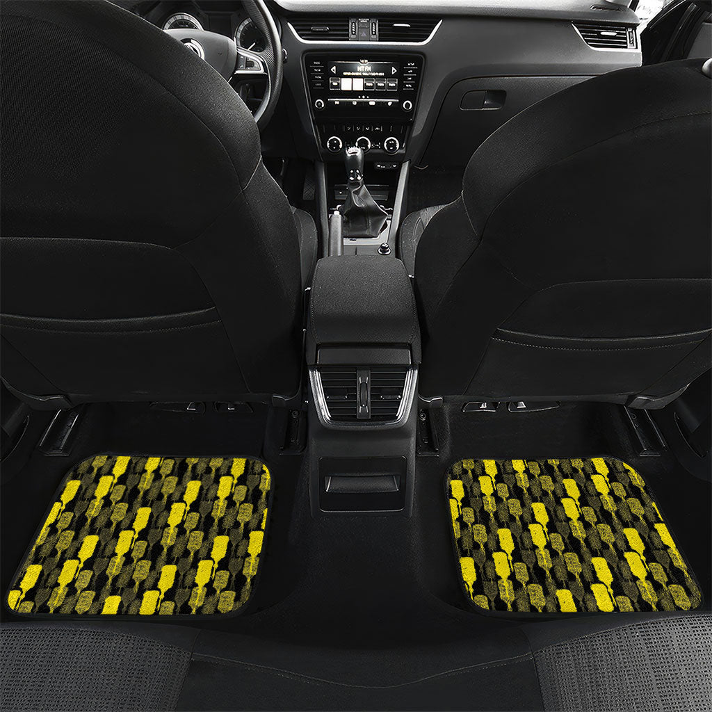 Personalised Aloha Hawaii Kahili Car Mats Kanaka Maoli With Kakau Pattern LT05 Set 2pcs - Back Black - Polynesian Pride