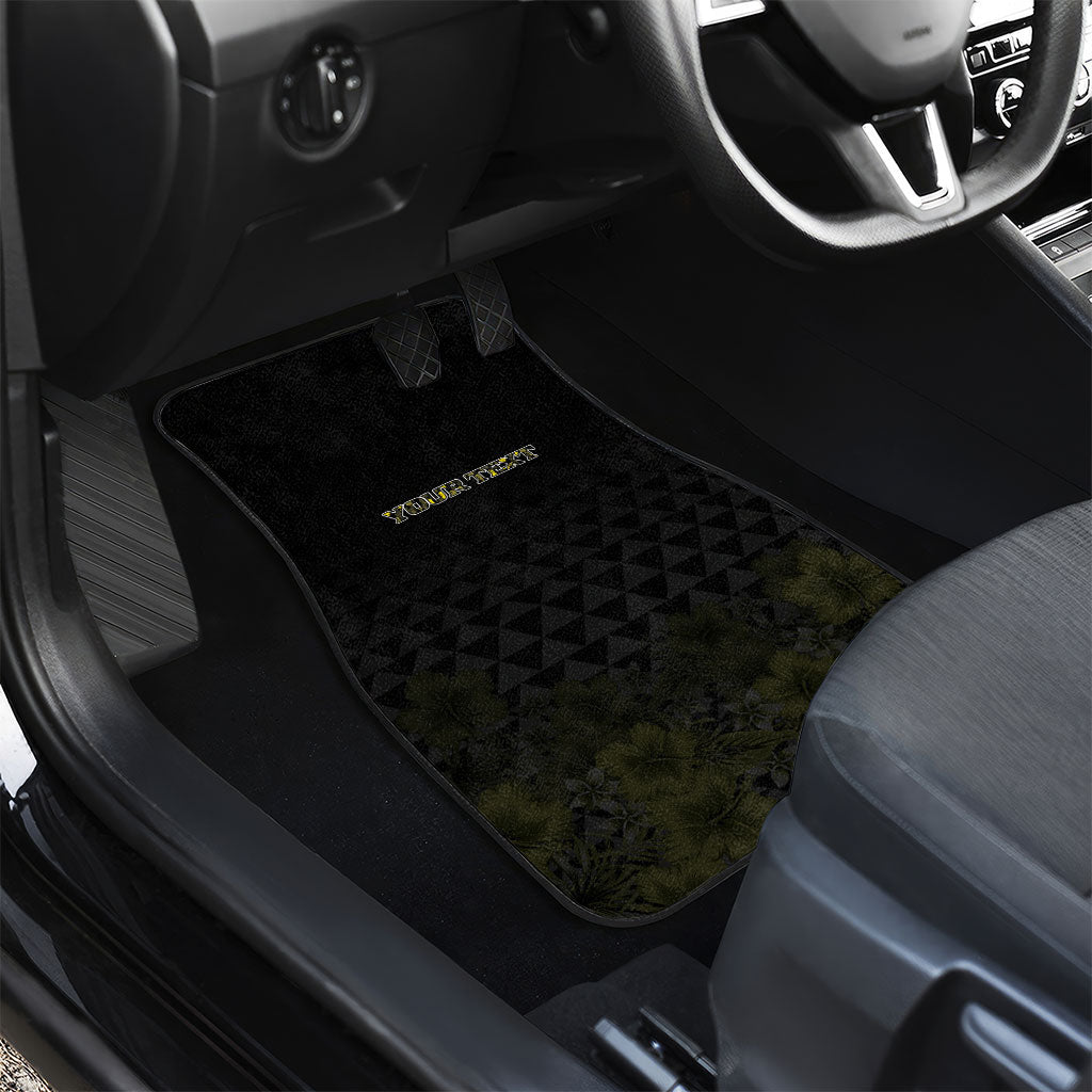 Personalised Aloha Hawaii Kahili Car Mats Kanaka Maoli With Kakau Pattern LT05 - Polynesian Pride