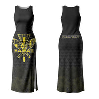 Personalised Aloha Hawaii Kahili Couples Matching Tank Maxi Dress and Hawaiian Shirt Kanaka Maoli With Kakau Pattern LT05 - Polynesian Pride