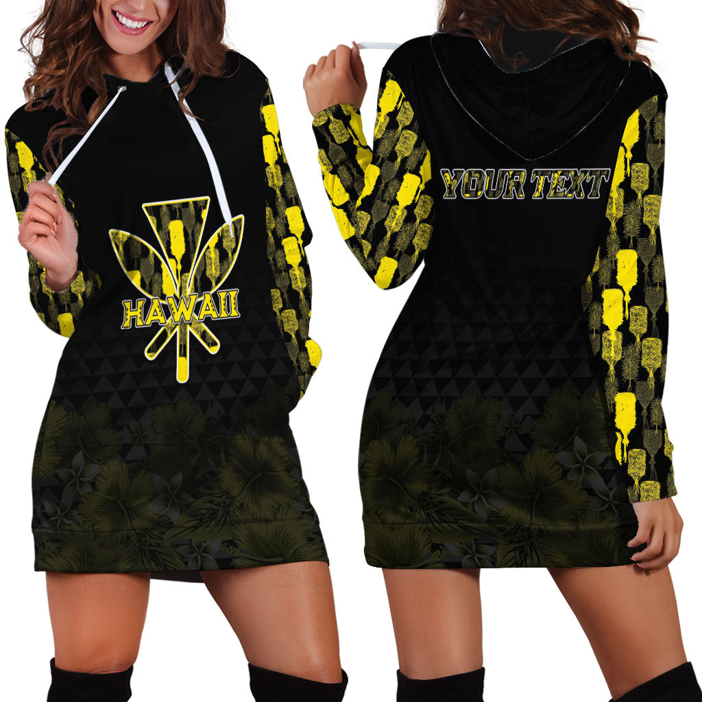 Personalised Aloha Hawaii Kahili Hoodie Dress Kanaka Maoli With Kakau Pattern LT05 - Polynesian Pride