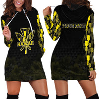 Personalised Aloha Hawaii Kahili Hoodie Dress Kanaka Maoli With Kakau Pattern LT05 - Polynesian Pride