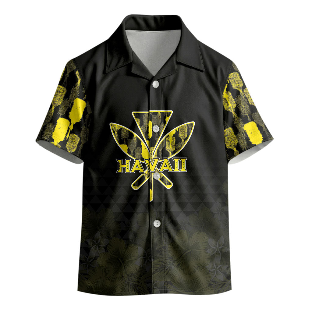 Personalised Aloha Hawaii Kahili Kid Hawaiian Shirt Kanaka Maoli With Kakau Pattern LT05 - Polynesian Pride