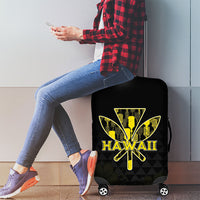 Aloha Hawaii Kahili Luggage Cover Kanaka Maoli With Kakau Pattern LT05 - Polynesian Pride