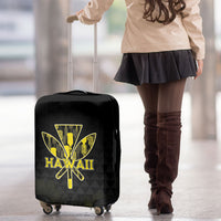 Aloha Hawaii Kahili Luggage Cover Kanaka Maoli With Kakau Pattern LT05 - Polynesian Pride