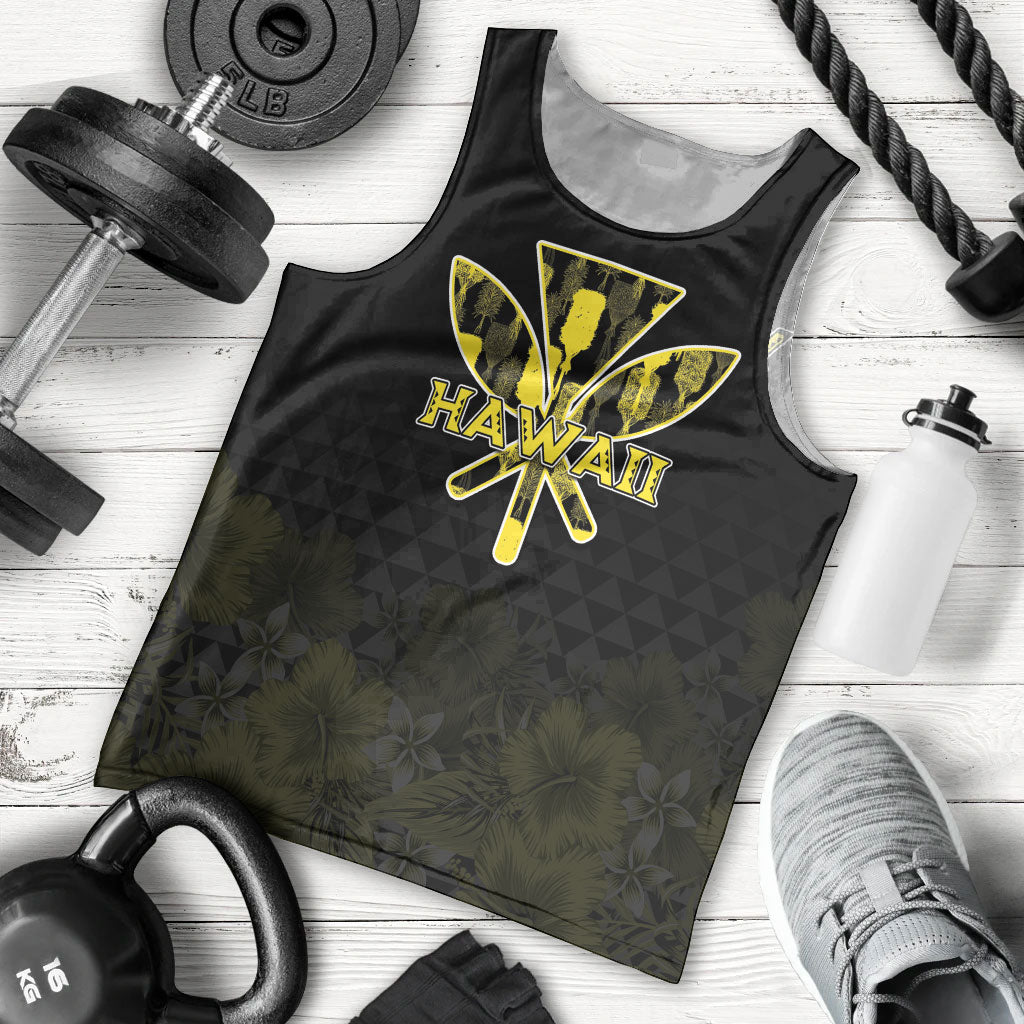 Personalised Aloha Hawaii Kahili Men Tank Top Kanaka Maoli With Kakau Pattern LT05 - Polynesian Pride