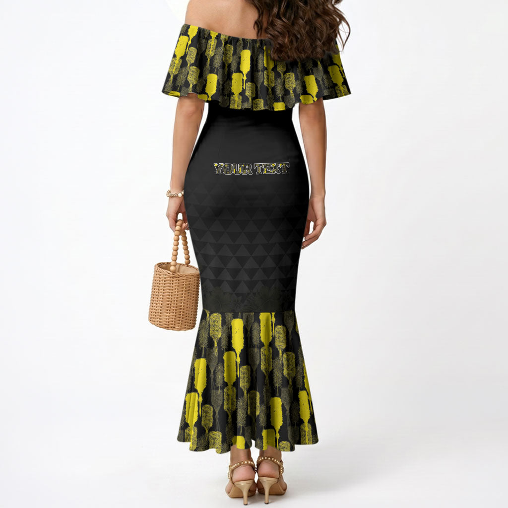 Personalised Aloha Hawaii Kahili Mermaid Dress Kanaka Maoli With Kakau Pattern LT05 - Polynesian Pride