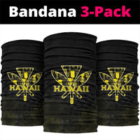 Aloha Hawaii Kahili Neck Gaiter Kanaka Maoli With Kakau Pattern LT05 package One Size: 25*50cm Black - Polynesian Pride