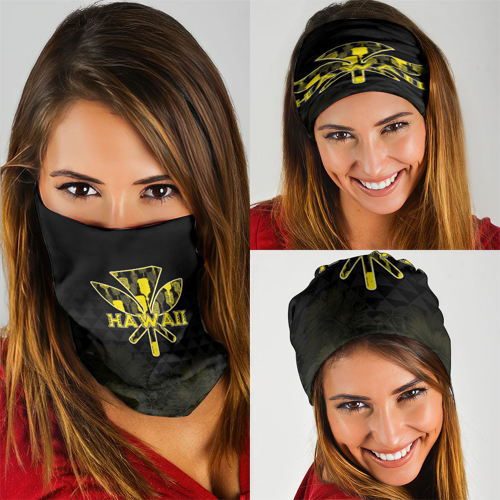 Aloha Hawaii Kahili Neck Gaiter Kanaka Maoli With Kakau Pattern LT05 - Polynesian Pride