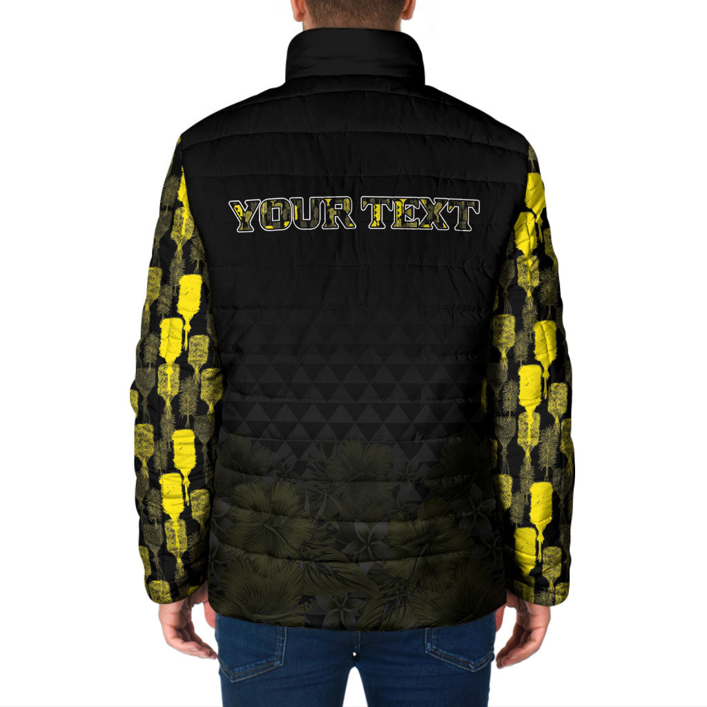 Personalised Aloha Hawaii Kahili Padded Jacket Kanaka Maoli With Kakau Pattern LT05 - Polynesian Pride
