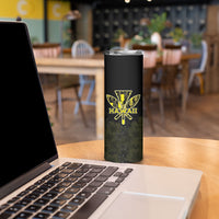 Personalised Aloha Hawaii Kahili Skinny Tumbler Kanaka Maoli With Kakau Pattern LT05 - Polynesian Pride