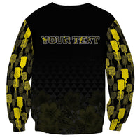 Personalised Aloha Hawaii Kahili Sweatshirt Kanaka Maoli With Kakau Pattern LT05 - Polynesian Pride