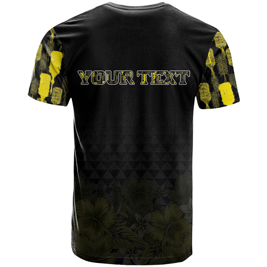 Personalised Aloha Hawaii Kahili T Shirt Kanaka Maoli With Kakau Pattern LT05 - Polynesian Pride