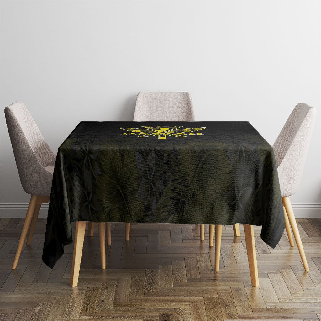Aloha Hawaii Kahili Tablecloth Kanaka Maoli With Kakau Pattern LT05 - Polynesian Pride