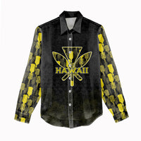 Personalised Aloha Hawaii Kahili Women Casual Shirt Kanaka Maoli With Kakau Pattern LT05 - Polynesian Pride