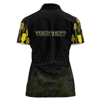 Personalised Aloha Hawaii Kahili Women Polo Shirt Kanaka Maoli With Kakau Pattern LT05 - Polynesian Pride