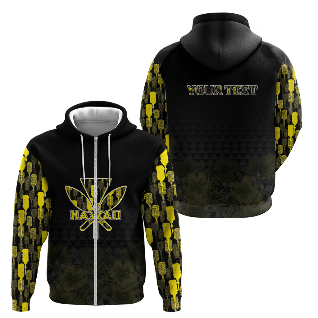 Personalised Aloha Hawaii Kahili Zip Hoodie Kanaka Maoli With Kakau Pattern LT05 - Polynesian Pride