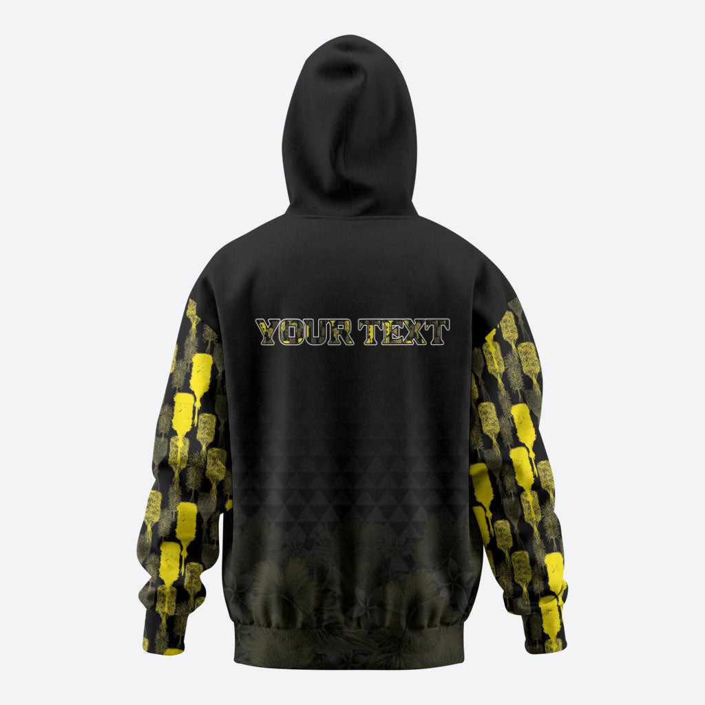 Personalised Aloha Hawaii Kahili Zip Hoodie Kanaka Maoli With Kakau Pattern LT05 - Polynesian Pride