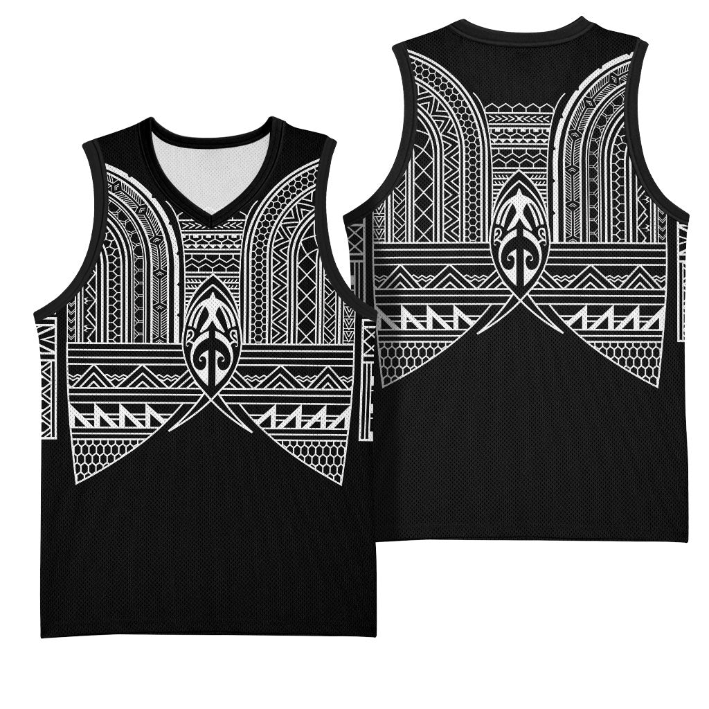 Philippines Igorot Tribal Inspired Basketball Jersey Black Version LT05 - Polynesian Pride