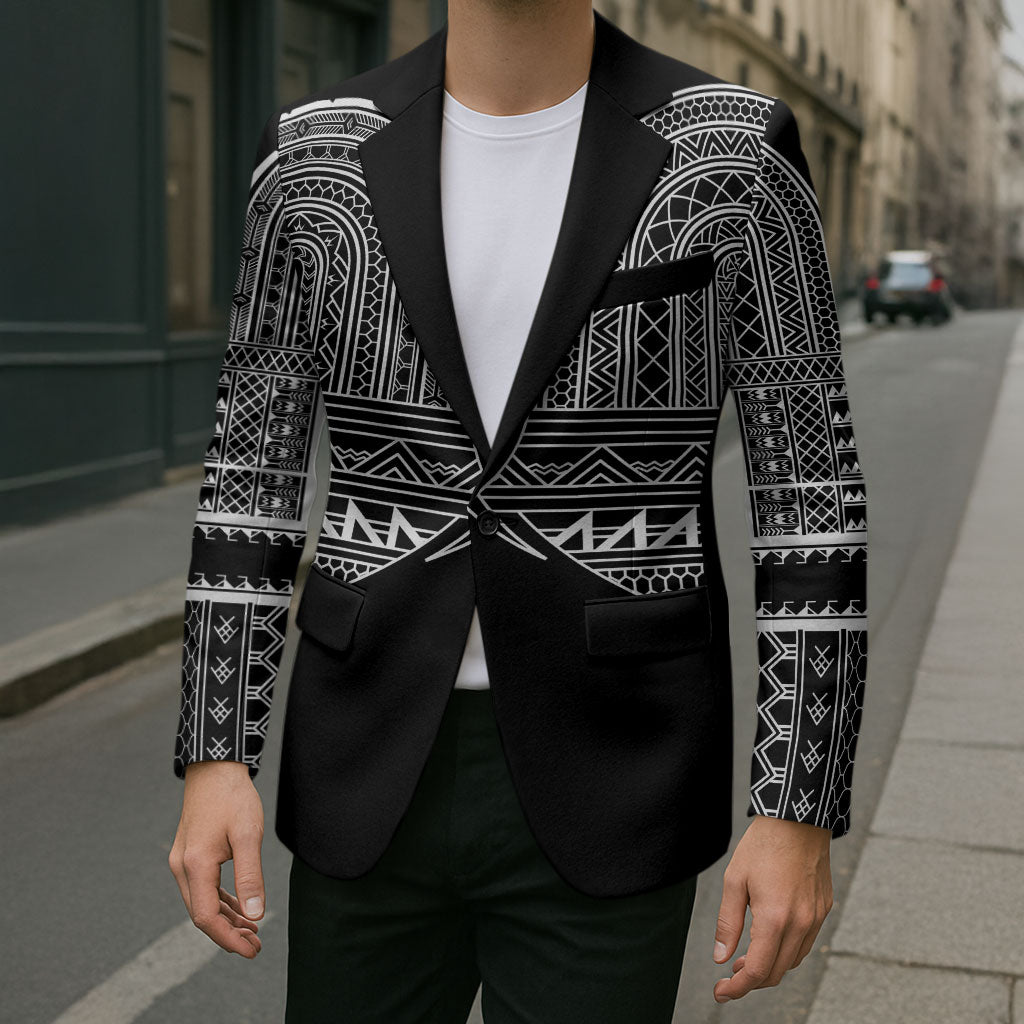 Philippines Igorot Tribal Inspired Blazer Black Version LT05 - Polynesian Pride