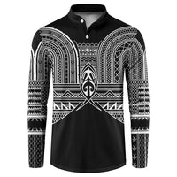 Philippines Igorot Tribal Inspired Button Sweatshirt Black Version LT05 Black - Polynesian Pride