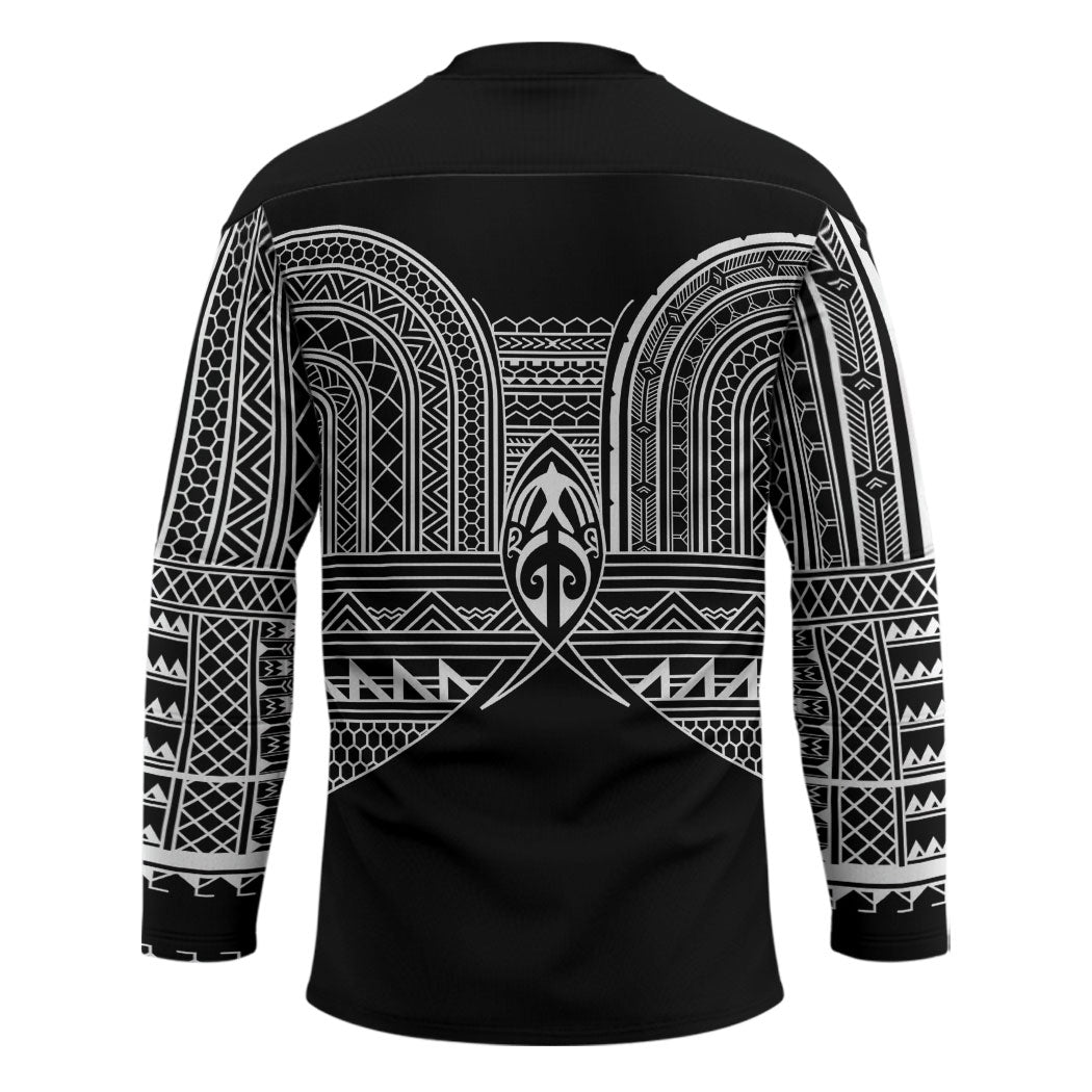 Philippines Igorot Tribal Inspired Hockey Jersey Black Version LT05 - Polynesian Pride