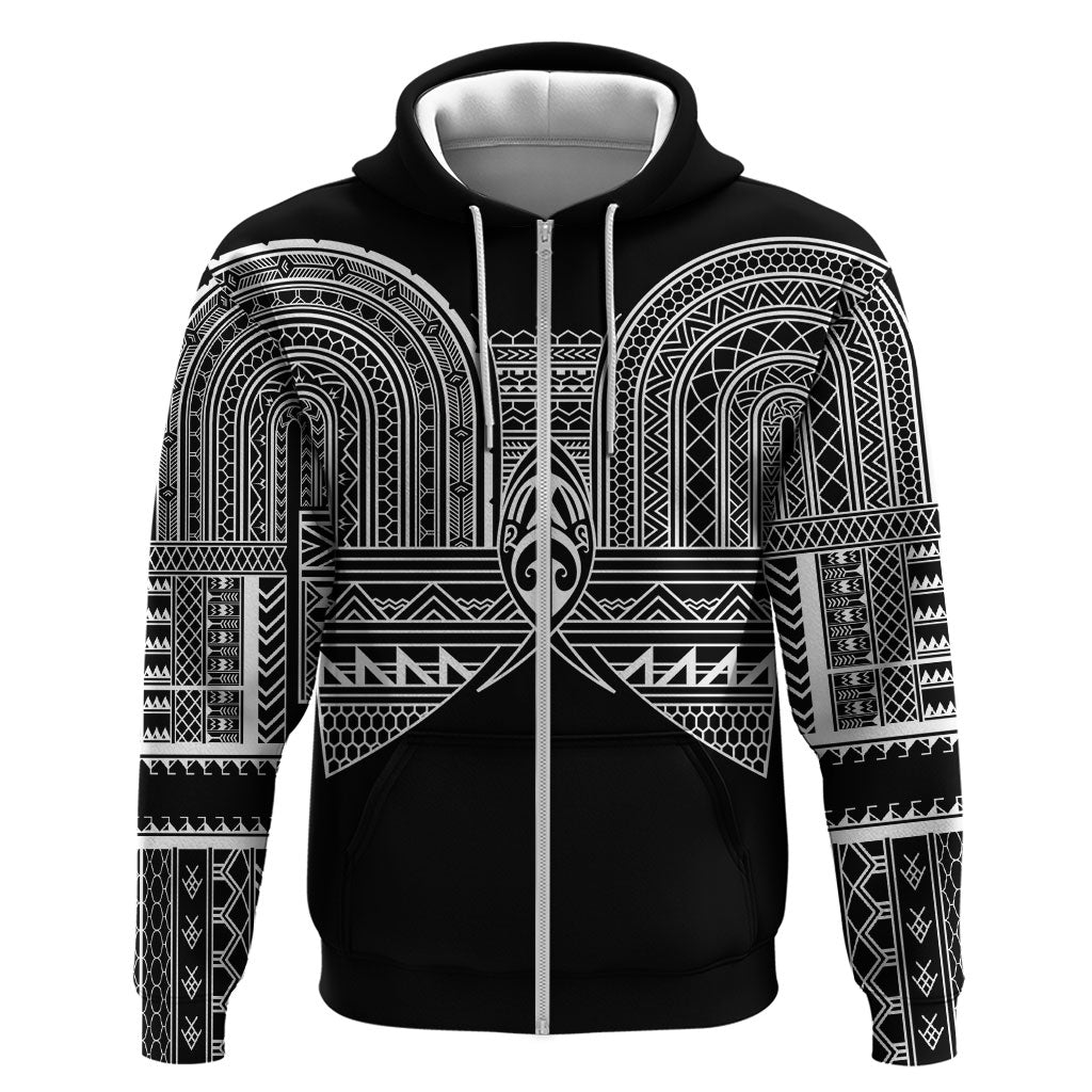 Philippines Igorot Tribal Inspired Hoodie Black Version LT05 Zip Hoodie Black - Polynesian Pride