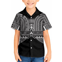 Philippines Igorot Tribal Inspired Kid Hawaiian Shirt Black Version LT05 Kid Black - Polynesian Pride
