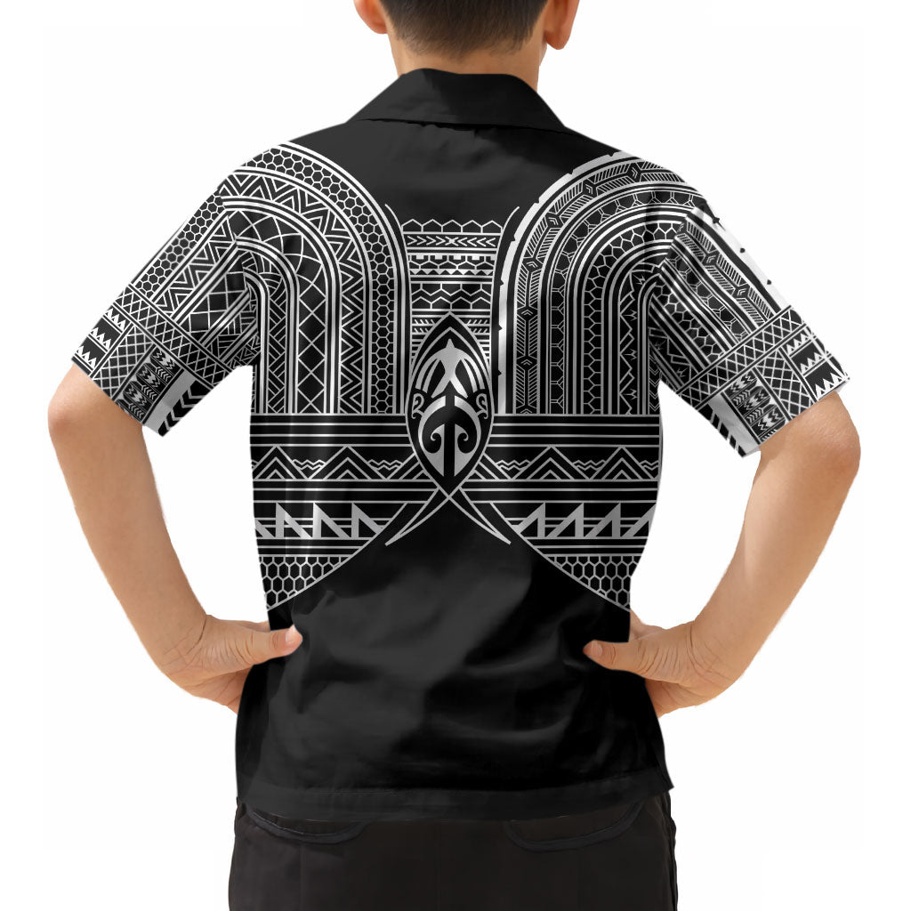 Philippines Igorot Tribal Inspired Kid Hawaiian Shirt Black Version LT05 - Polynesian Pride