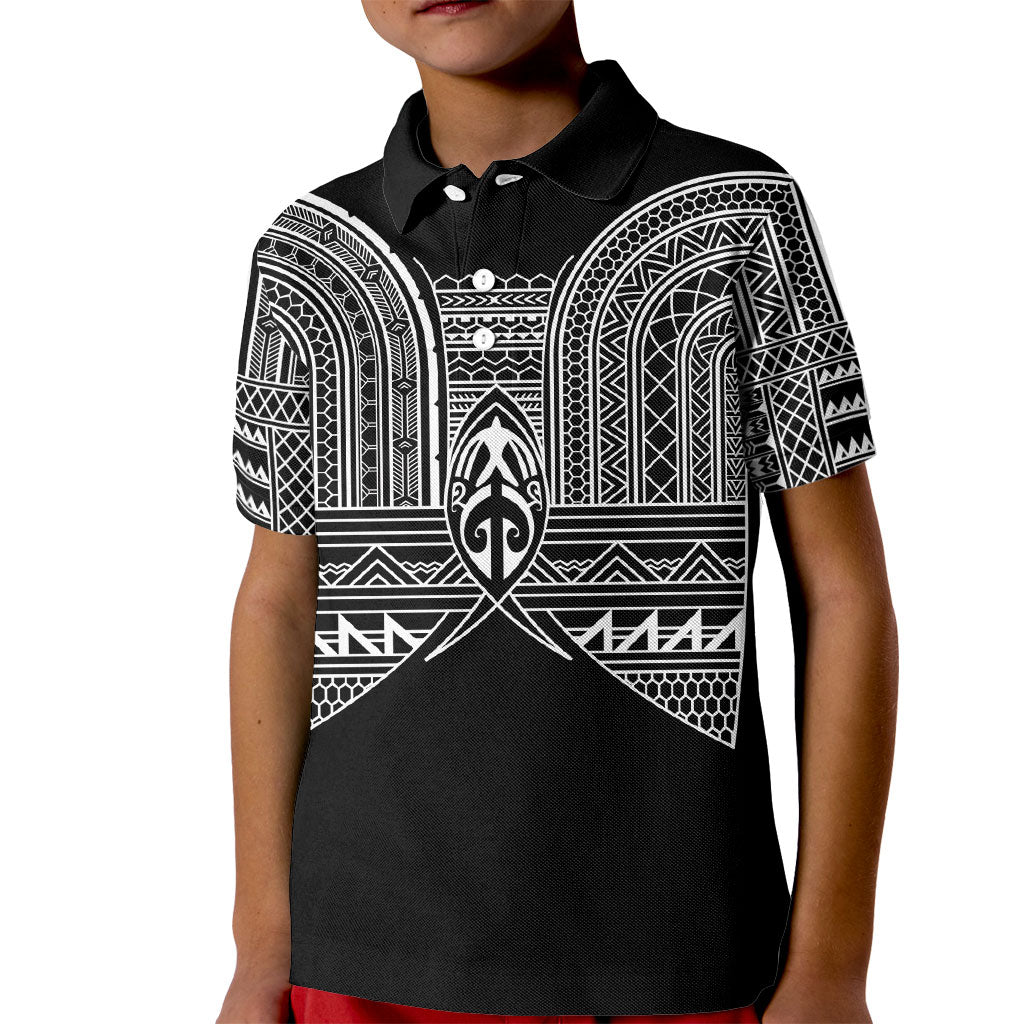 Philippines Igorot Tribal Inspired Kid Polo Shirt Black Version LT05 Kid Black - Polynesian Pride