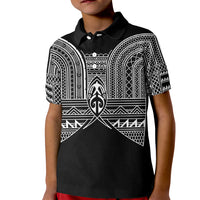 Philippines Igorot Tribal Inspired Kid Polo Shirt Black Version LT05 Kid Black - Polynesian Pride