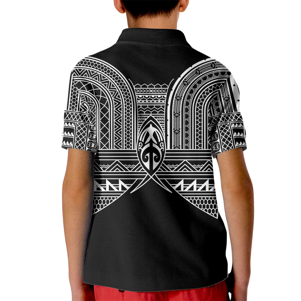 Philippines Igorot Tribal Inspired Kid Polo Shirt Black Version LT05 - Polynesian Pride