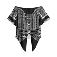 Philippines Igorot Tribal Inspired Off Shoulder Wrap Waist Top Black Version LT05 Black - Polynesian Pride