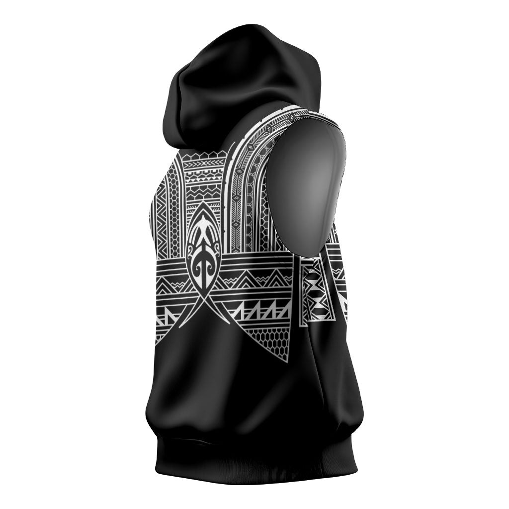 Philippines Igorot Tribal Inspired Sleeveless Hoodie Black Version LT05 - Polynesian Pride